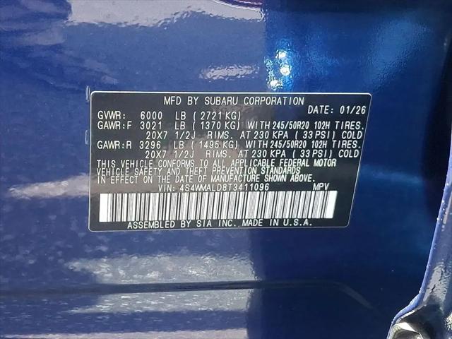 2026 Subaru Ascent Onyx Edition Touring