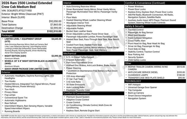 2026 Ram 2500 Limited Mega Cab 4x4 64 Box
