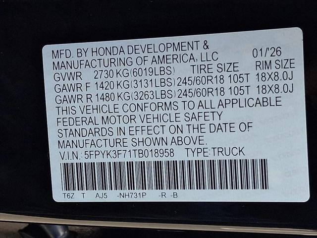 2026 Honda Ridgeline TrailSport+