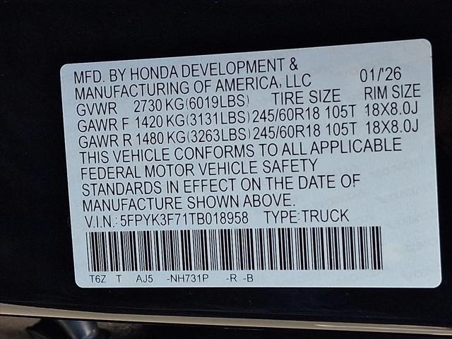 2026 Honda Ridgeline TrailSport+