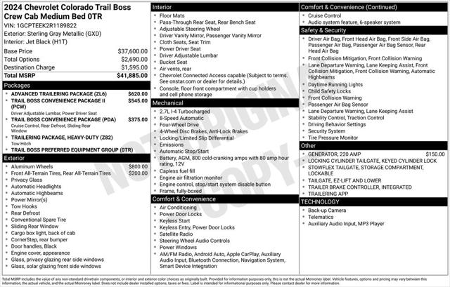 2024 Chevrolet Colorado 4WD Trail Boss