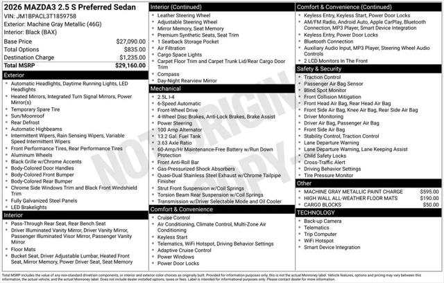 2026 Mazda Mazda3 2.5 S Preferred