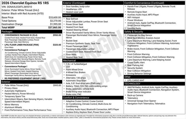 2026 Chevrolet Equinox FWD RS