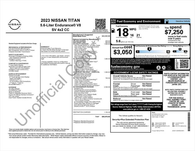 2023 Nissan TITAN Crew Cab SV 4x2
