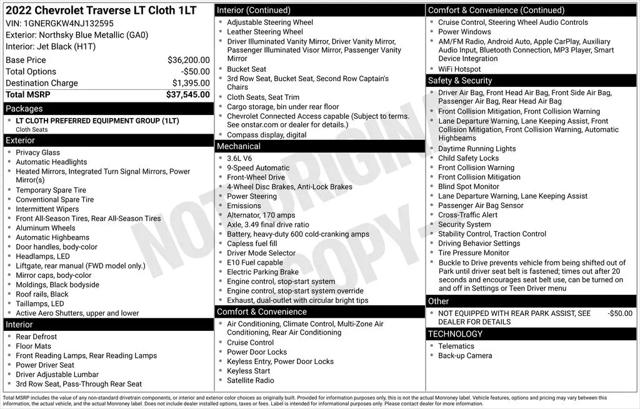 2022 Chevrolet Traverse FWD LT Cloth