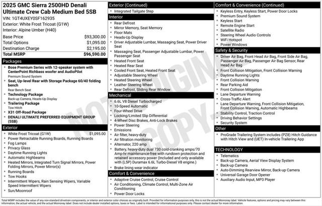 2025 GMC Sierra 2500HD 4WD Crew Cab Standard Bed Denali Ultimate