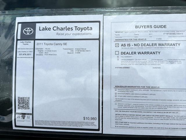 2011 Toyota Camry SE - Photo 21
