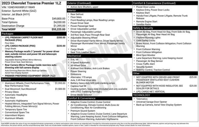 2023 Chevrolet Traverse AWD Premier
