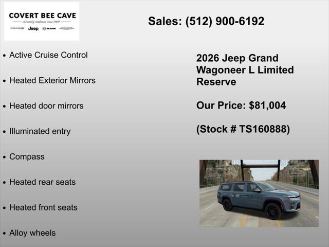2026 Jeep Grand Wagoneer L Limited Reserve 4x4