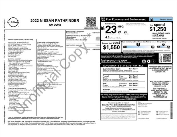 2022 Nissan Pathfinder SV 2WD
