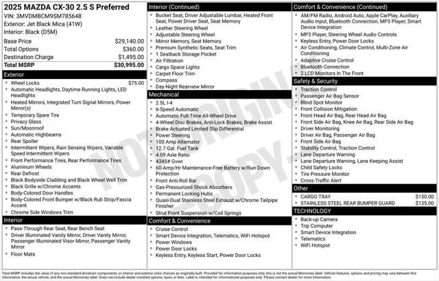 2025 Mazda CX-30 2.5 S Preferred Package