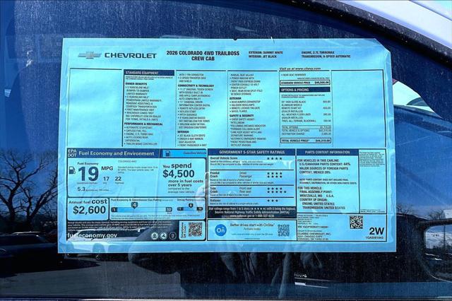 2026 Chevrolet Colorado Trail Boss, 4WD