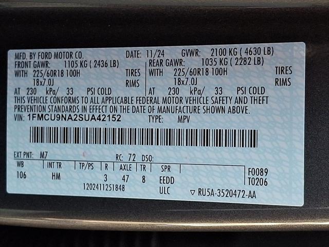 2025 Ford Escape ST-Line Select