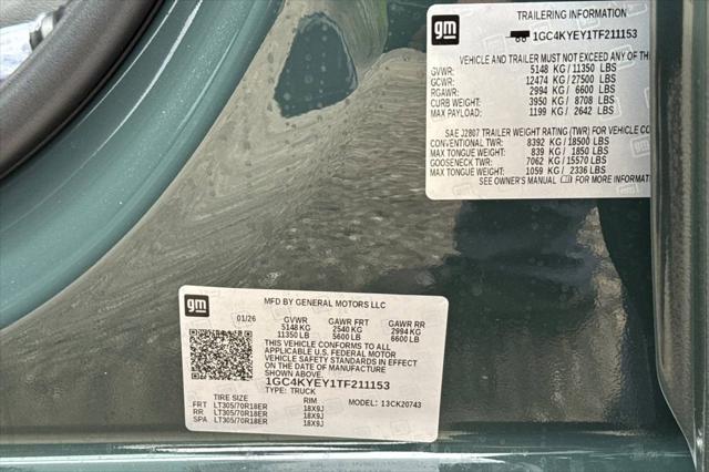 2026 Chevrolet Silverado 2500HD Crew Cab, Standard Bed, XR2, 4WD