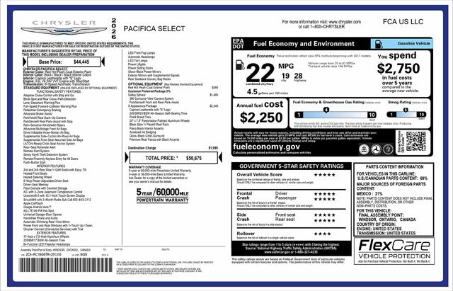 2026 Chrysler Pacifica PACIFICA SELECT