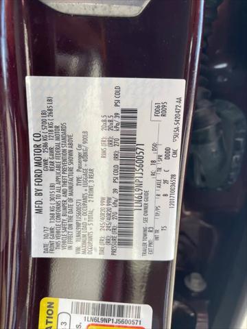 2018 Lincoln Continental Reserve