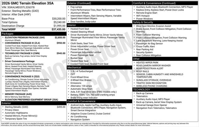 2026 GMC Terrain FWD Elevation