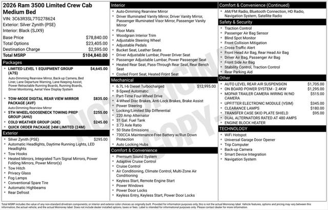 2026 Ram 3500 Limited