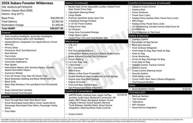 2026 Subaru Forester Wilderness