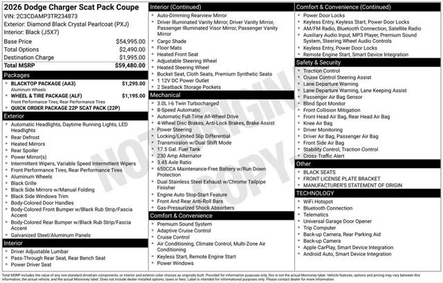 2026 Dodge Charger Scat Pack 2-Door AWD