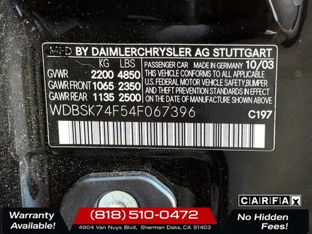 2004 Mercedes-Benz SL SL 55 AMG