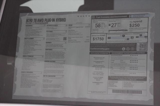 2026 Volvo XC90 Plug-In Hybrid Plus, T8 AWD, Electric/Gasoline, Bright, 7 Seats