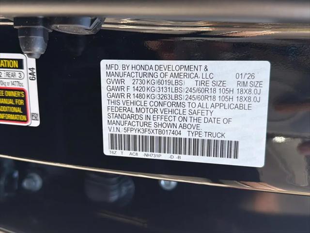2026 Honda Ridgeline RTL