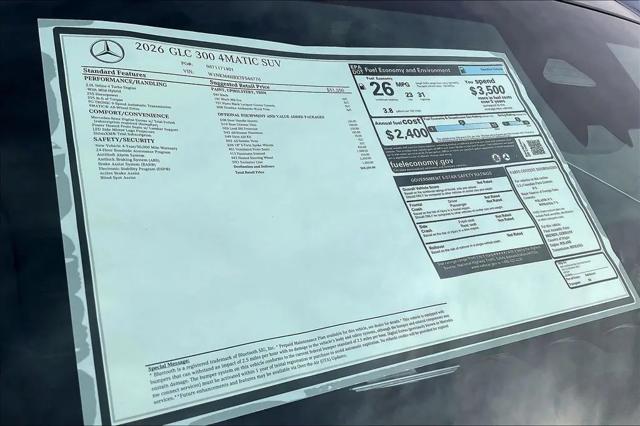 2026 Mercedes-Benz GLC GLC 300