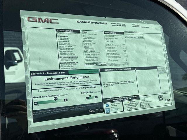 2026 GMC Savana Cargo 2500 Regular Wheelbase, Work Van, RWD