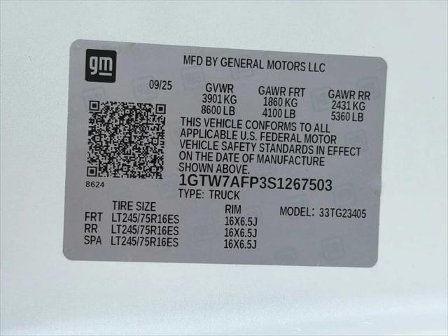 2025 GMC Savana Cargo RWD 2500 Regular Wheelbase Work Van