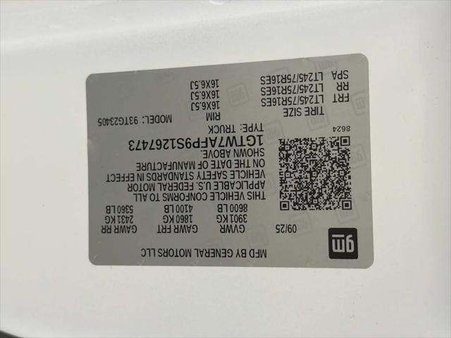 2025 GMC Savana Cargo RWD 2500 Regular Wheelbase Work Van