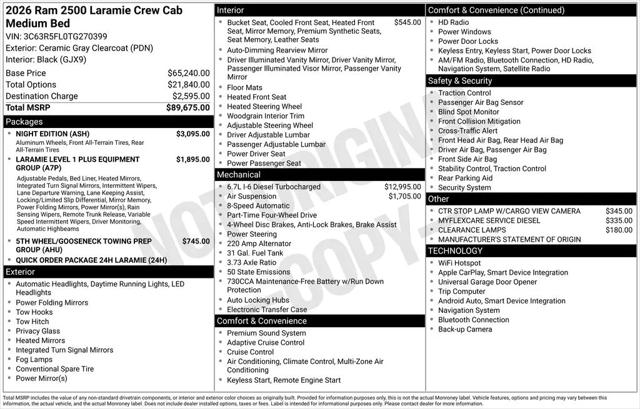 2026 Ram 2500 Laramie Crew Cab 4x4 64 Box