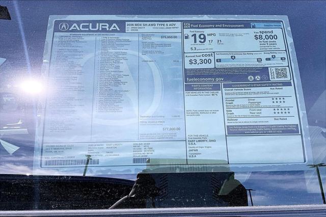 2026 Acura MDX Type S Advance Package