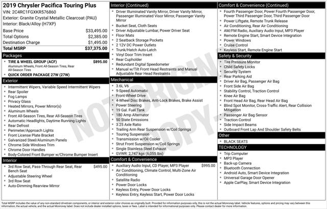 2019 Chrysler Pacifica Touring Plus