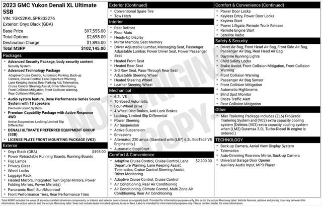 2023 GMC Yukon XL 4WD Denali Ultimate