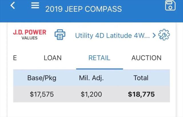 2019 Jeep Compass Latitude 4x4