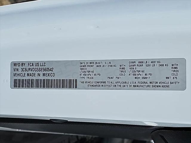 2025 Ram ProMaster 2500 Cargo Van Tradesman High Roof 159" WB w/Pass Seat