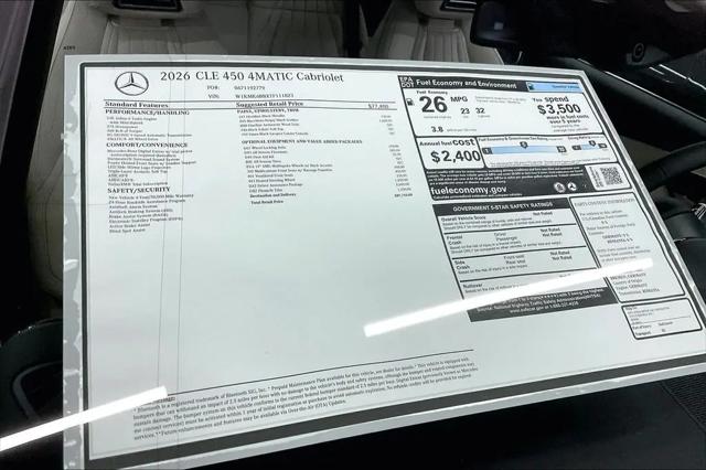 2026 Mercedes-Benz CL CLE 450