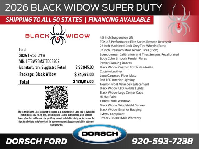 2026 Ford F-250 Black Widow