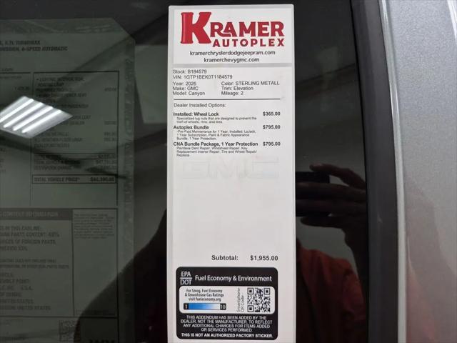 2026 GMC Canyon Elevation, RWD