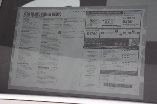 2026 Volvo XC90 Plug-In Hybrid Plus, T8 AWD, Electric/Gasoline, Bright, 7 Seats