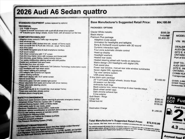2026 Audi A6 Premium Plus quattro S tronic