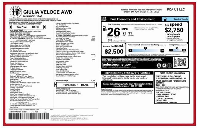 2024 Alfa Romeo Giulia Veloce AWD