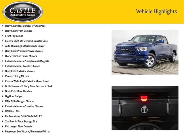 2024 Ram 1500 Big Horn Crew Cab 4x4 6'4" Box