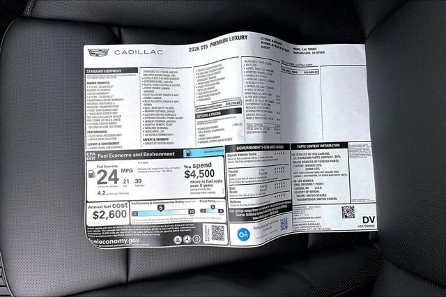 2026 Cadillac CT5 Premium Luxury RWD