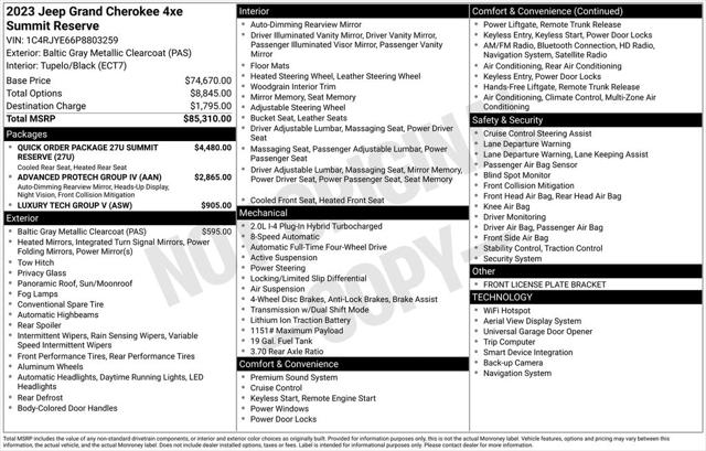 2023 Jeep Grand Cherokee 4xe Summit Reserve