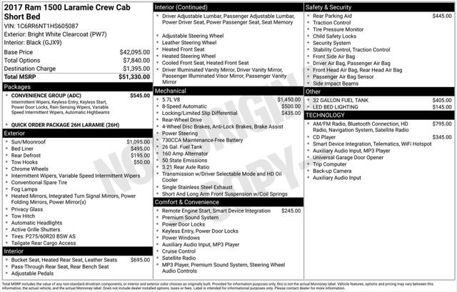 2017 RAM 1500 Laramie Crew Cab 4x2 57 Box