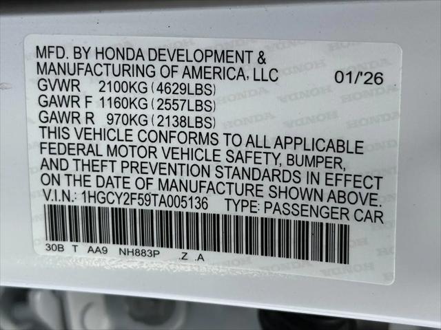 2026 Honda Accord Sedan Sport