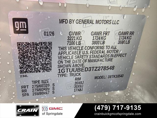 2026 GMC Sierra 1500 Crew Cab, Short Bed, SLE, 4WD