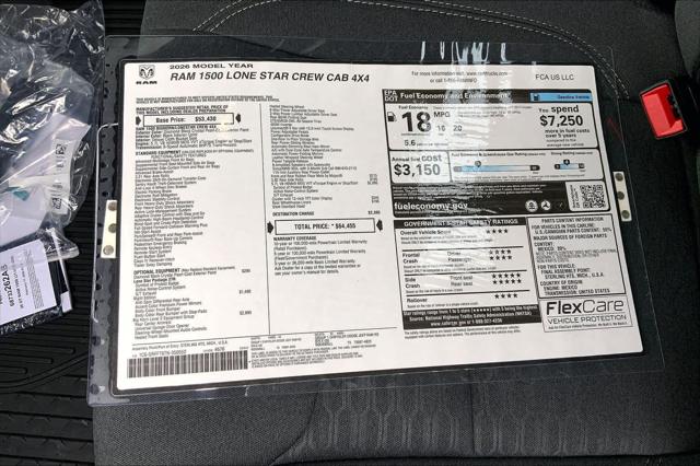 2026 Ram 1500 Lone Star Crew Cab 4x4 5'7" Box